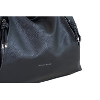 BORSA A SPALLA CON TRACOLLA IN ECOPELLE BLU ANTONIO BASILE