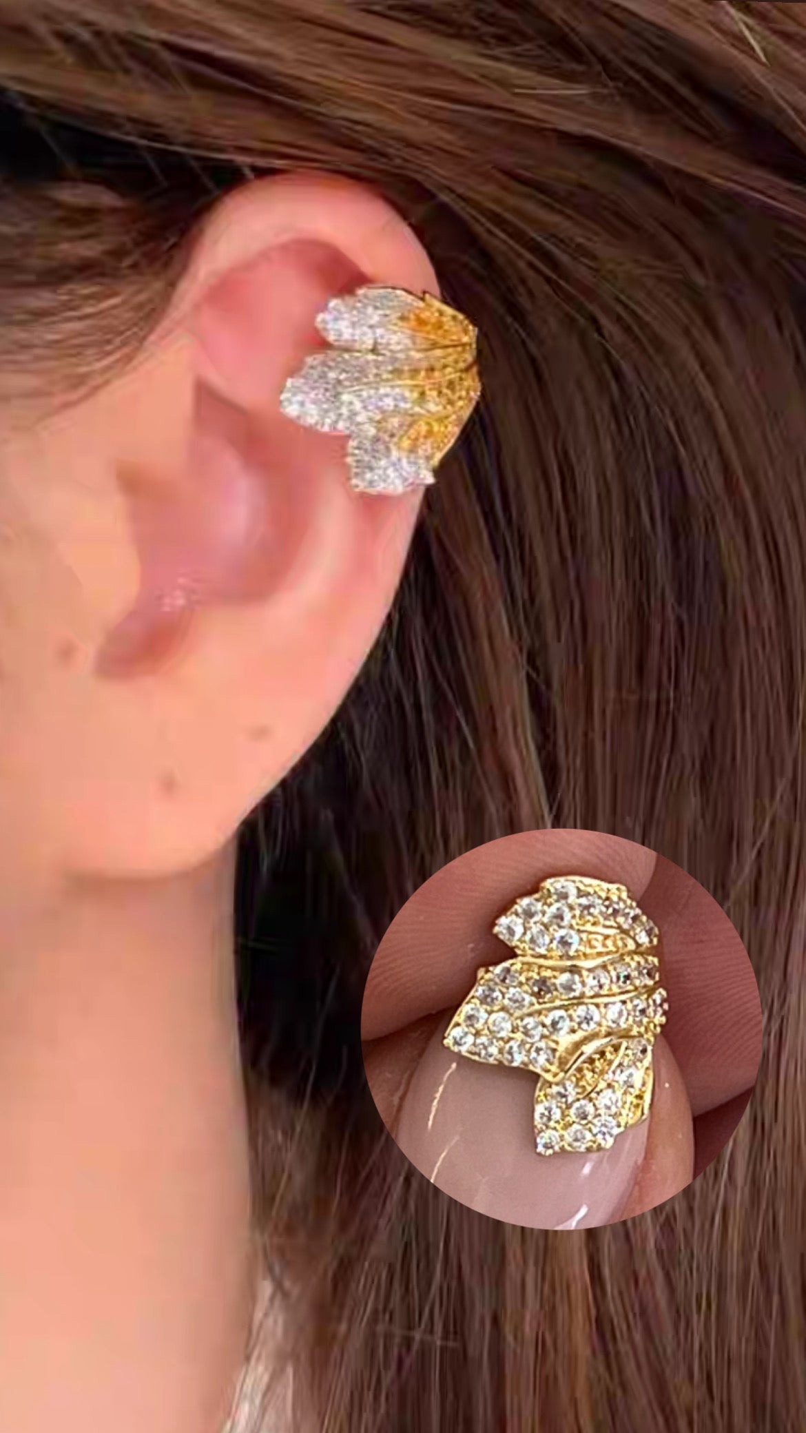 Cuff Mono Orecchino in acciaio inossidabile