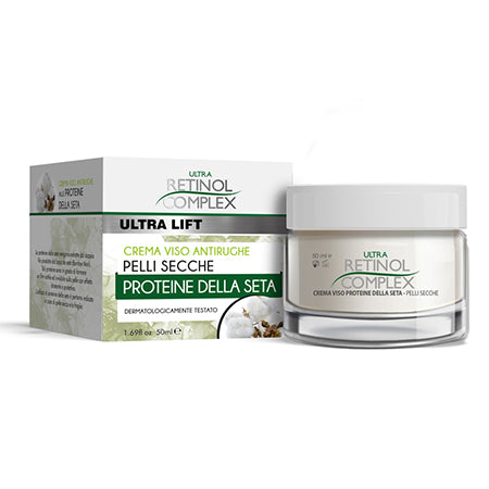 Retinol Complex- crema viso antirughe per pelli secche con proteine della seta
