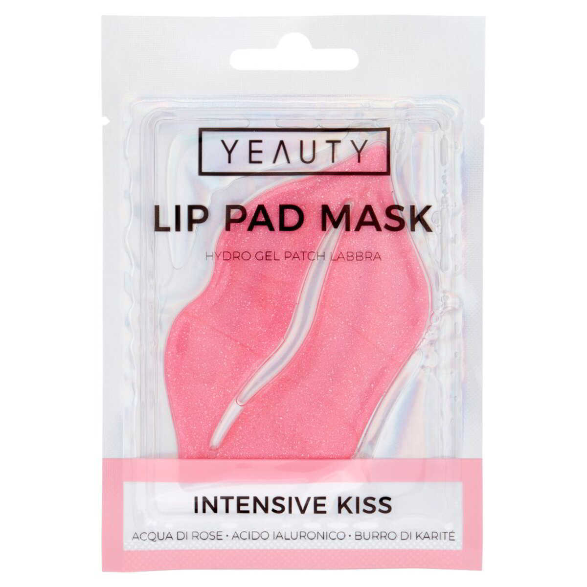 Maschera labbra in gel con Acqua di rose, acido ialuronico e burro di karitè