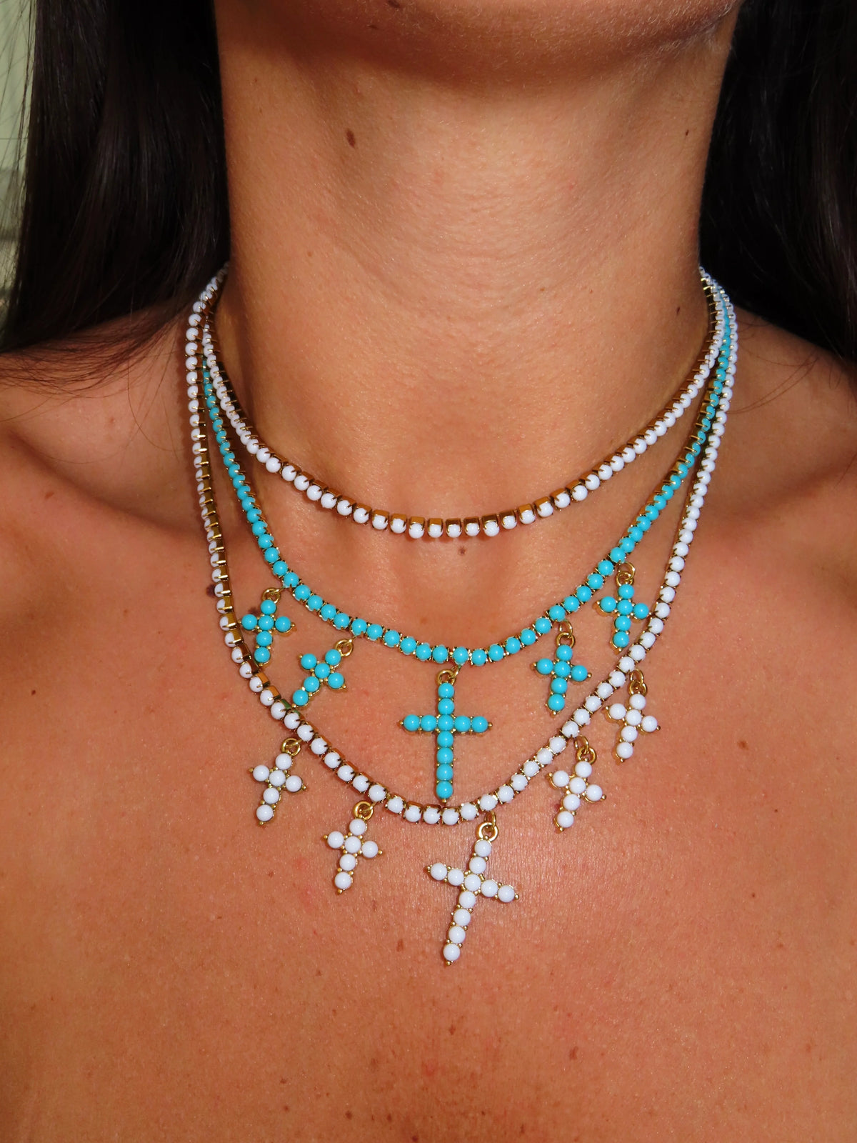 Collana Croci azzurra